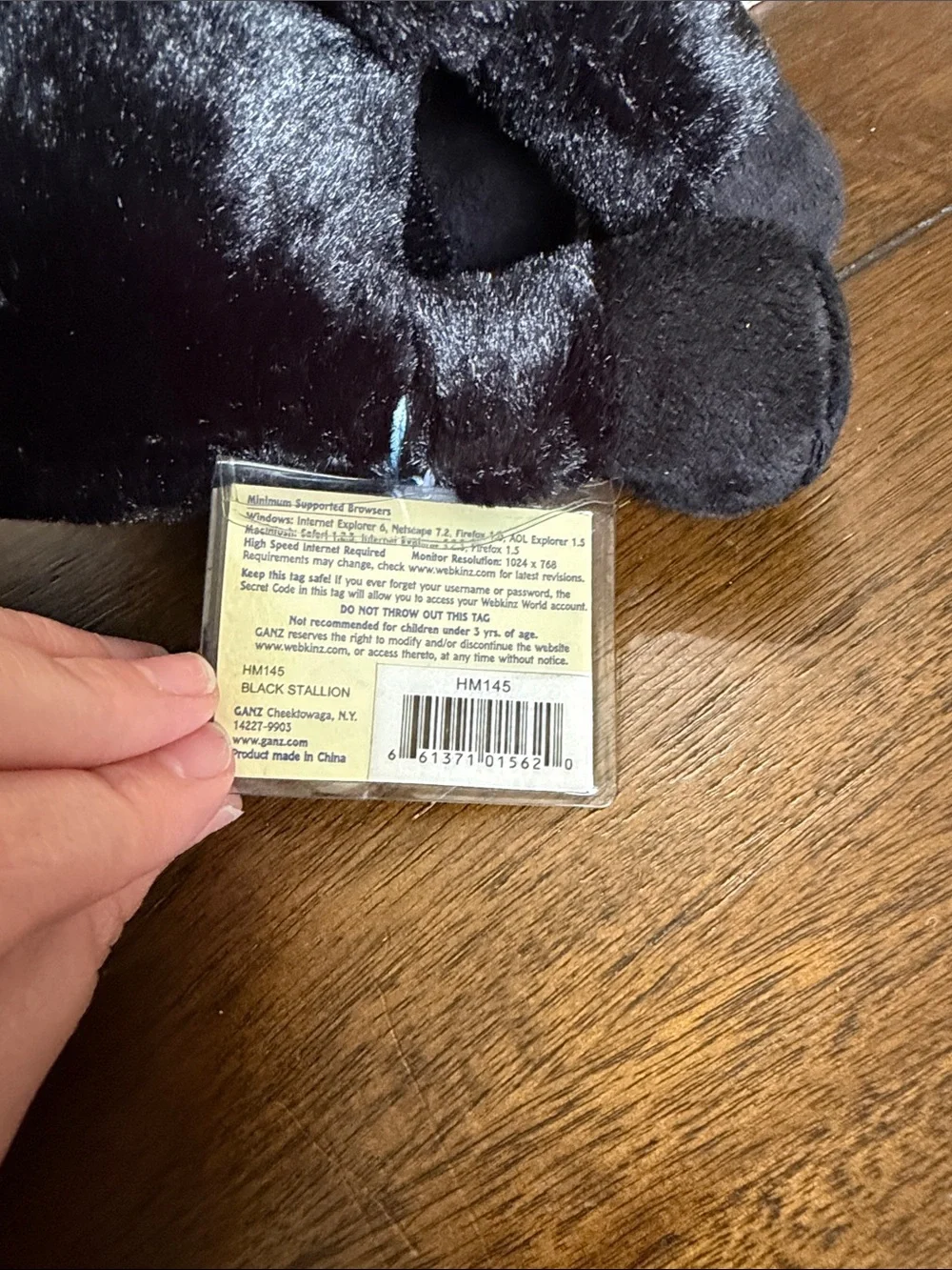 Ganz Webkinz Black Stallion new with tag